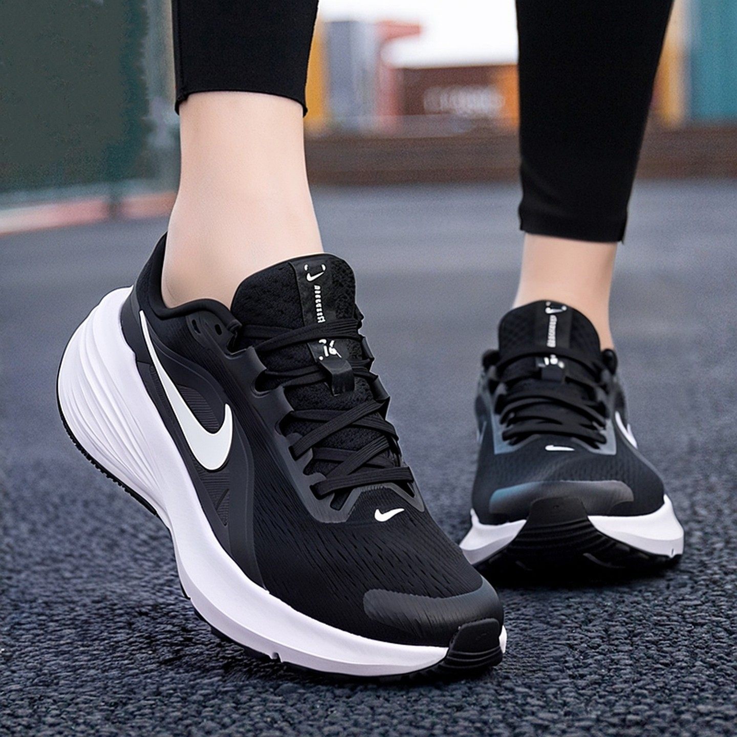 NIKE耐克TANJUN女鞋跑鞋经典黑白轻质透气缓震耐磨百搭休闲跑步鞋