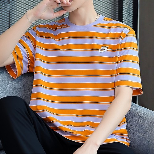 耐克官方正品条纹短袖男运动T恤