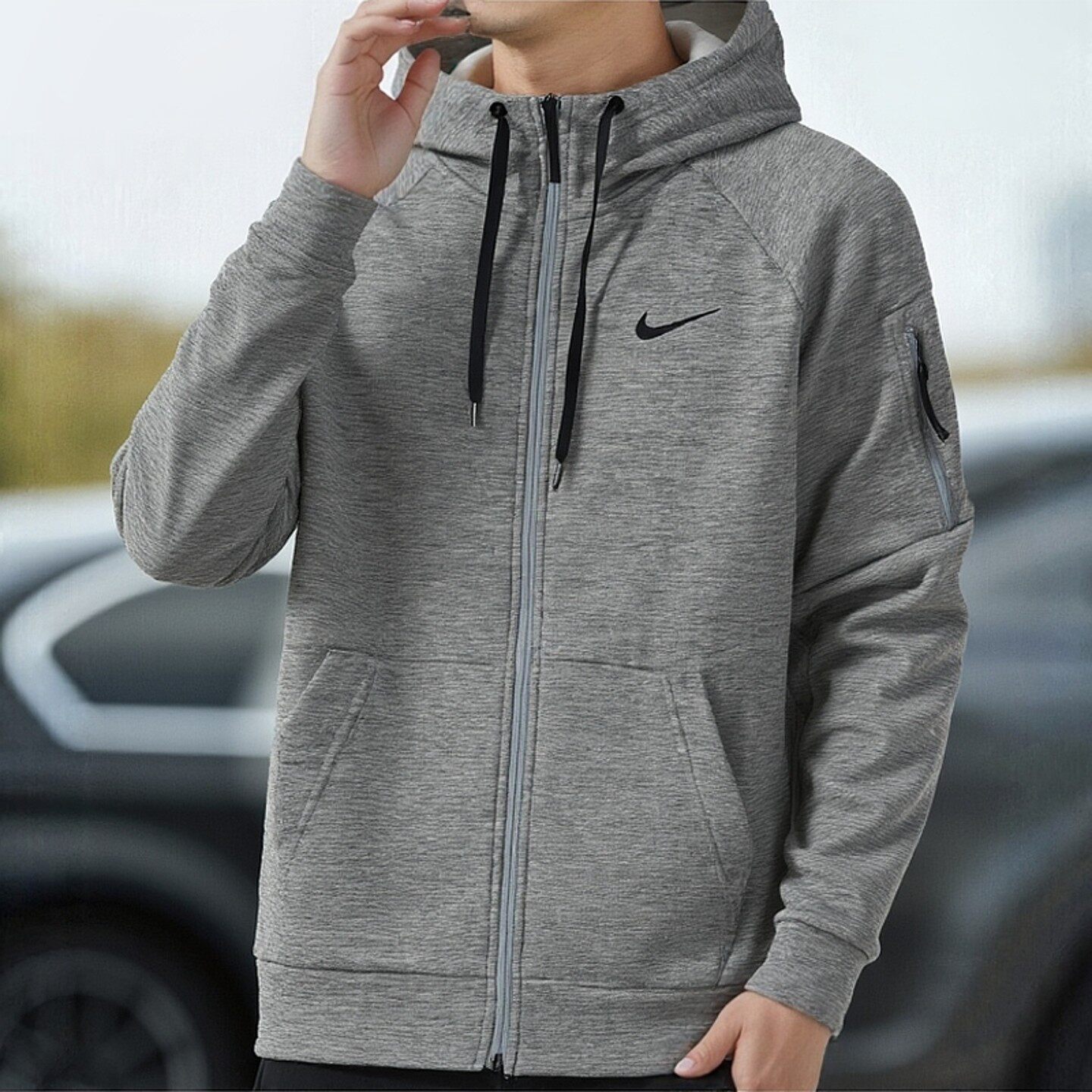 NIKE耐克加绒外套冬季新款男士连帽运动篮球防风大码保暖卫衣夹克