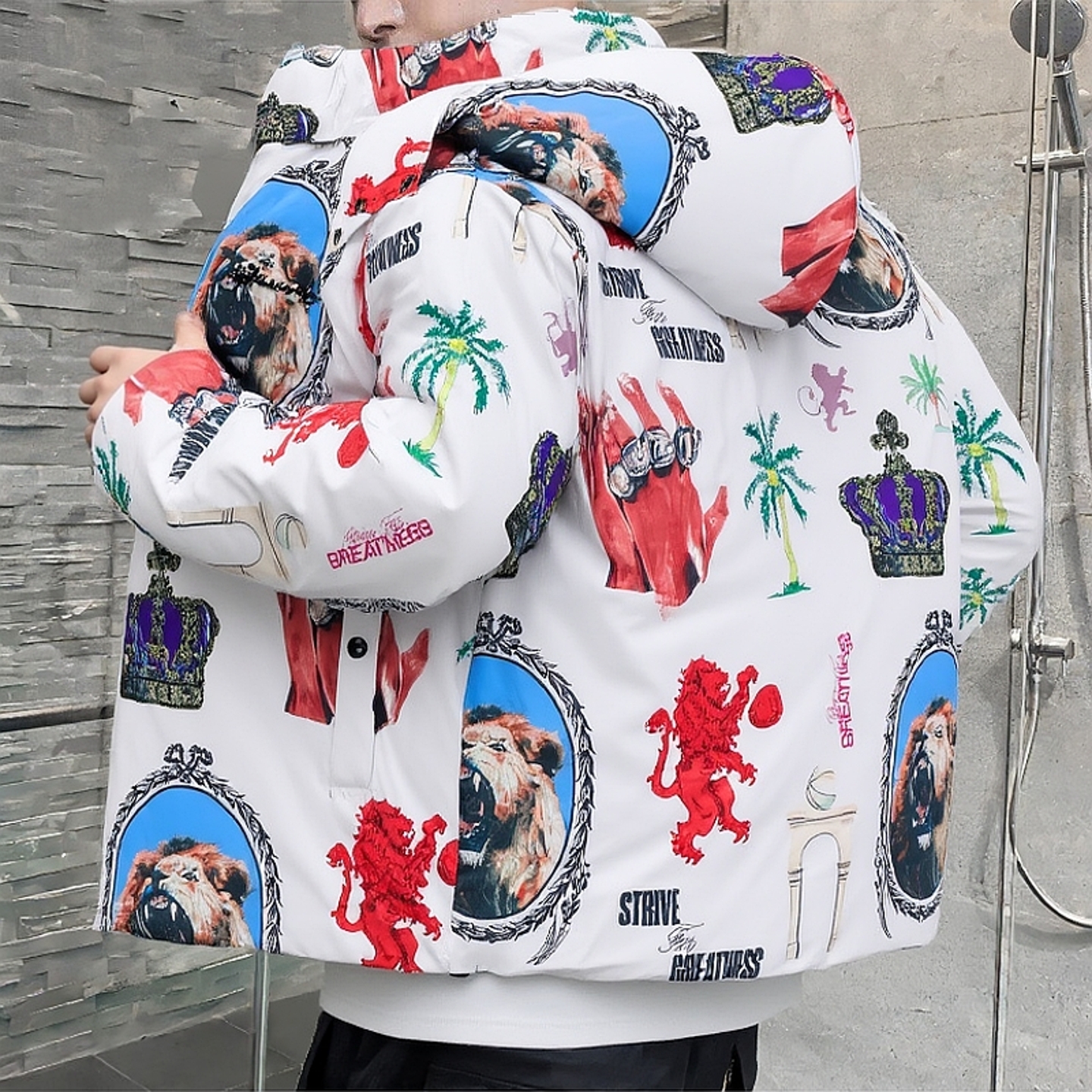 Nike耐克羽绒服宽松棉服冬季新款保暖厚外套防风正品防水运动夹克