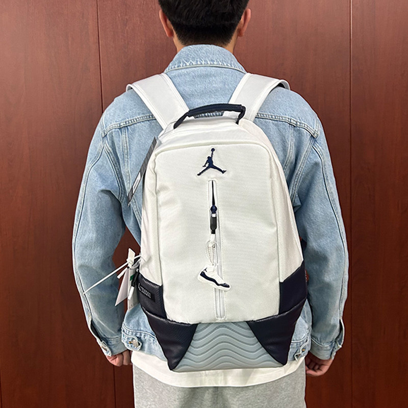 Jordan书包学生白色双肩包电脑包登山aj正品耐克2026新款运动背包
