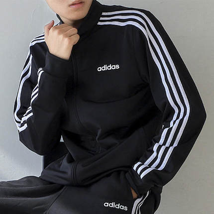 阿迪达斯外套男秋季新款防风运动服三条杠宽松篮球男士夹克DQ3070