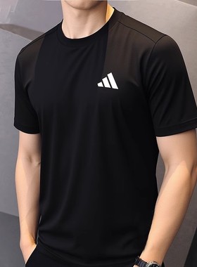 阿迪达斯短袖男夏季新款运动服健身速干衣训练休闲冰丝T恤KA8338