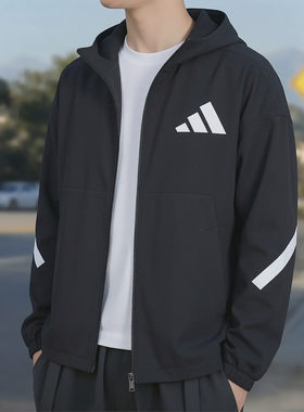 阿迪达斯外套男装春秋新款运动服Z.N.E针织连帽防风男士篮球夹克