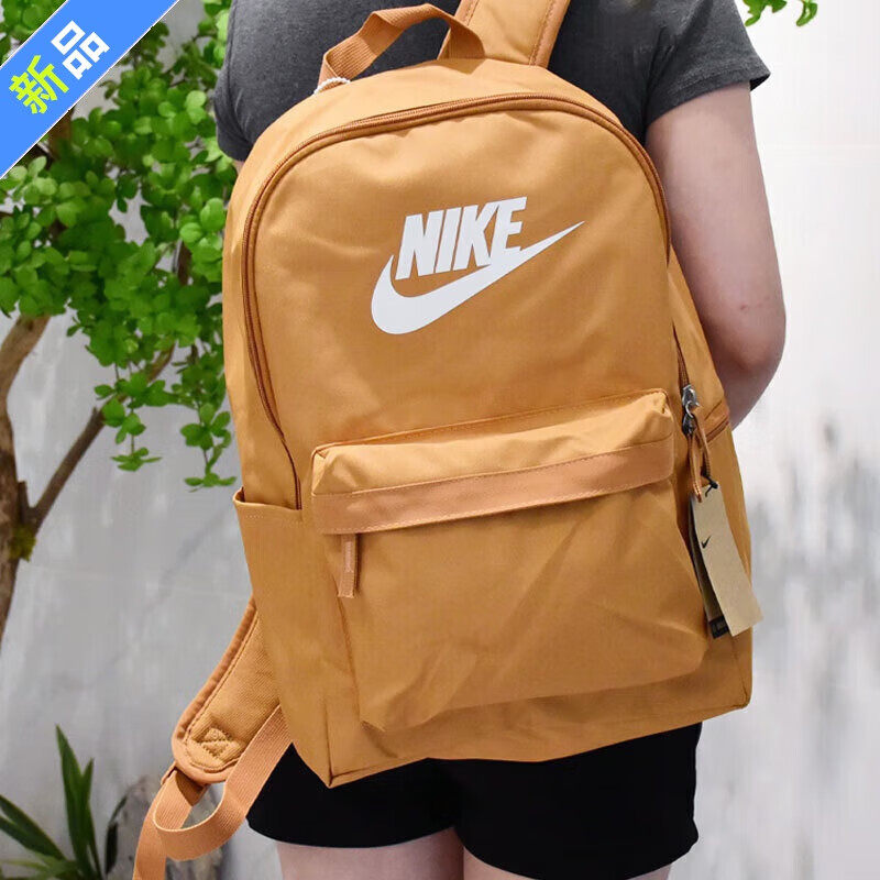儿童背包耐克正品双肩包学生书包卡其色运动包Nike新款旅行休闲包
