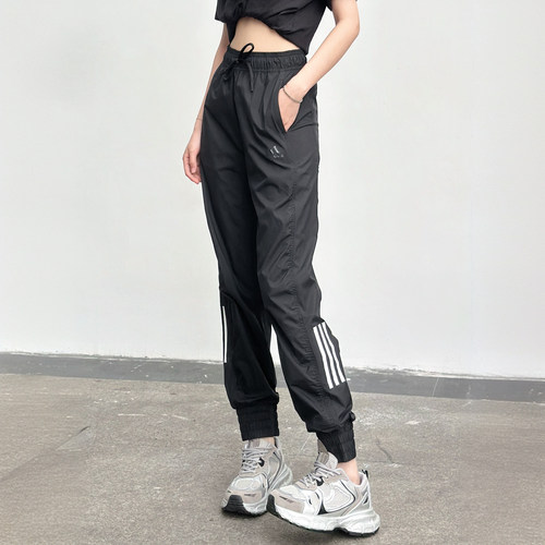 阿迪达斯裤子女夏季新款透气速干运动骑行街舞瑜伽小脚裤女束脚裤