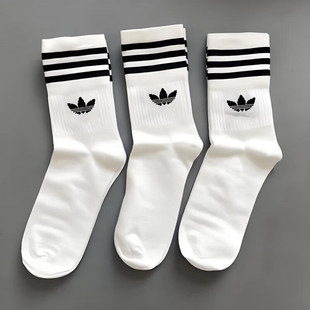 阿迪达斯三叶草运动袜男袜女袜透气跑步训练袜子中筒篮球袜JP1275