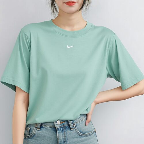 NIKE耐克短袖女装夏季新款潮流休闲半袖舒适圆领针织透气运动T恤