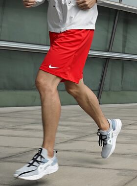 Nike耐克裤子正品红色短裤速干冰丝运动裤跑步五分裤新款透气男裤