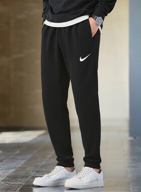 黑色裤子Nike耐克正品男裤春季新款小脚裤速干跑步运动裤冰丝卫裤