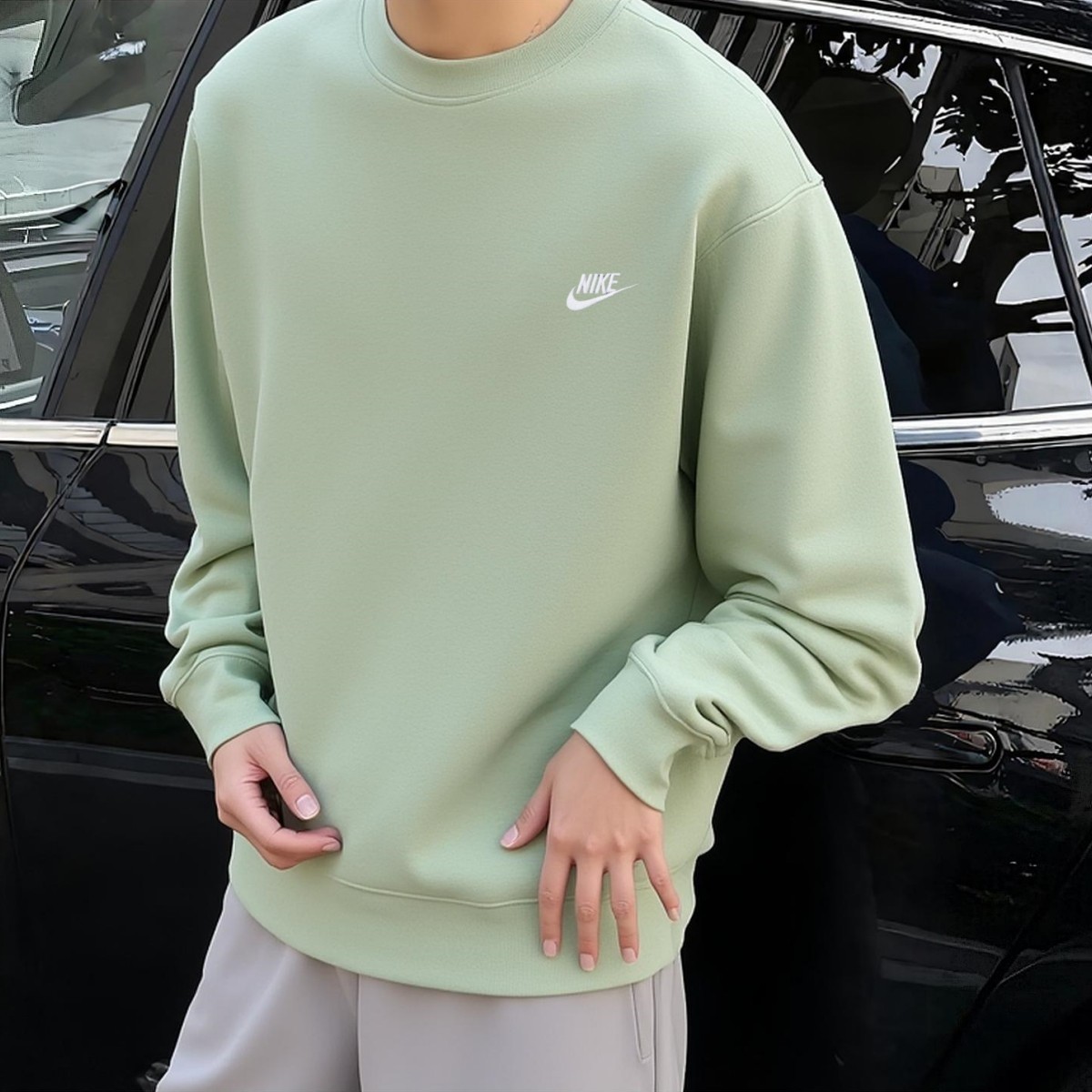 耐克官方正品加绒卫衣男运动外套