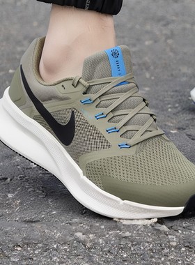 绿色跑步鞋NIKE耐克鞋子RUN SWIFT 3男鞋厚底运动鞋新款健身网鞋