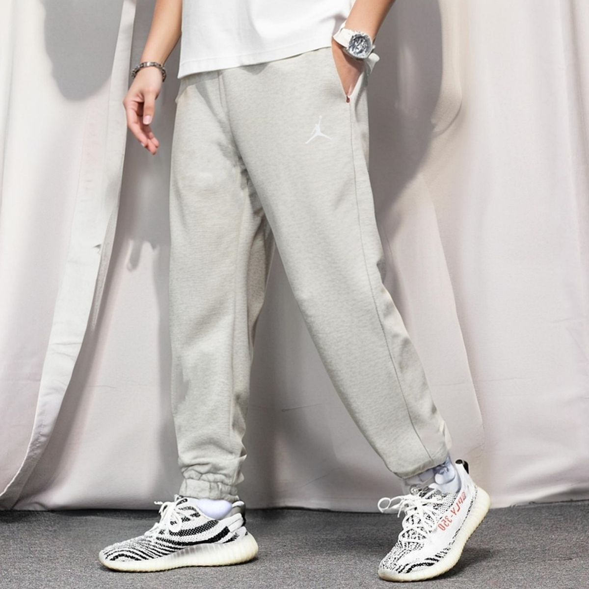 Jordan乔丹速干长裤AJ篮球运动裤针织男裤秋季新款跑步卫裤小脚裤