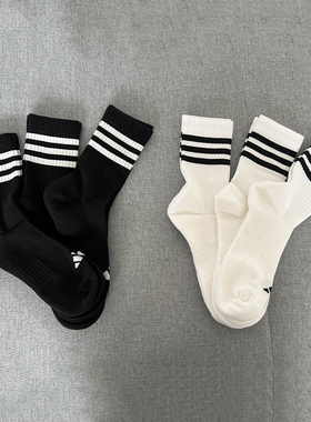 阿迪达斯中筒袜秋季新款长筒加厚运动袜女袜篮球保暖男袜子JN4866