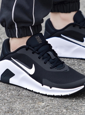 Nike耐克鞋子新款黑色跑步鞋FLEX TRAIN运动鞋厚底男鞋健身网面鞋