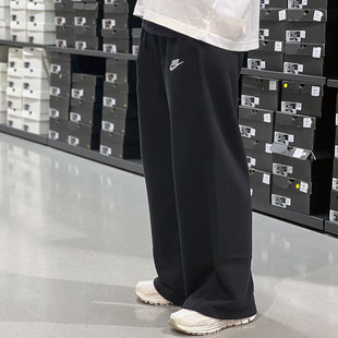 Nike耐克宽松运动裤 直筒阔腿裤 正品 加绒卫裤 冬季 防风保暖女裤 新款