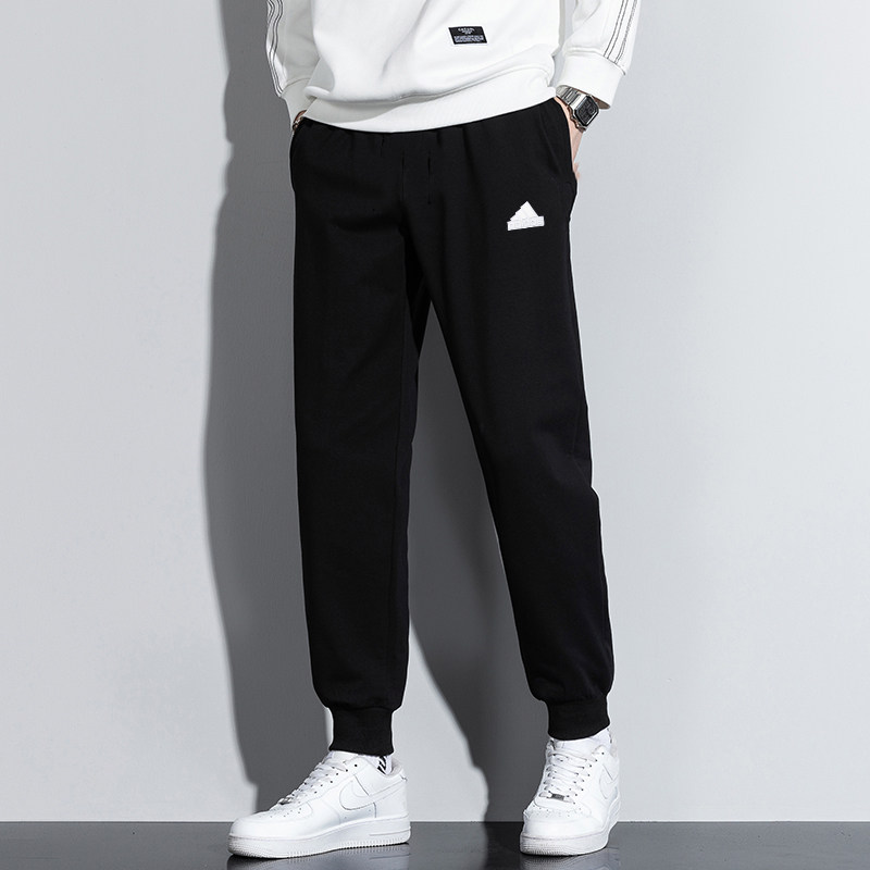阿迪达斯运动裤男裤秋季休闲卫裤宽松加厚防风束脚收口裤篮球长裤