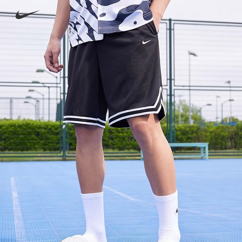 Nike耐克篮球速干短裤男正品黑色透气运动裤新款休闲五分裤DH7161