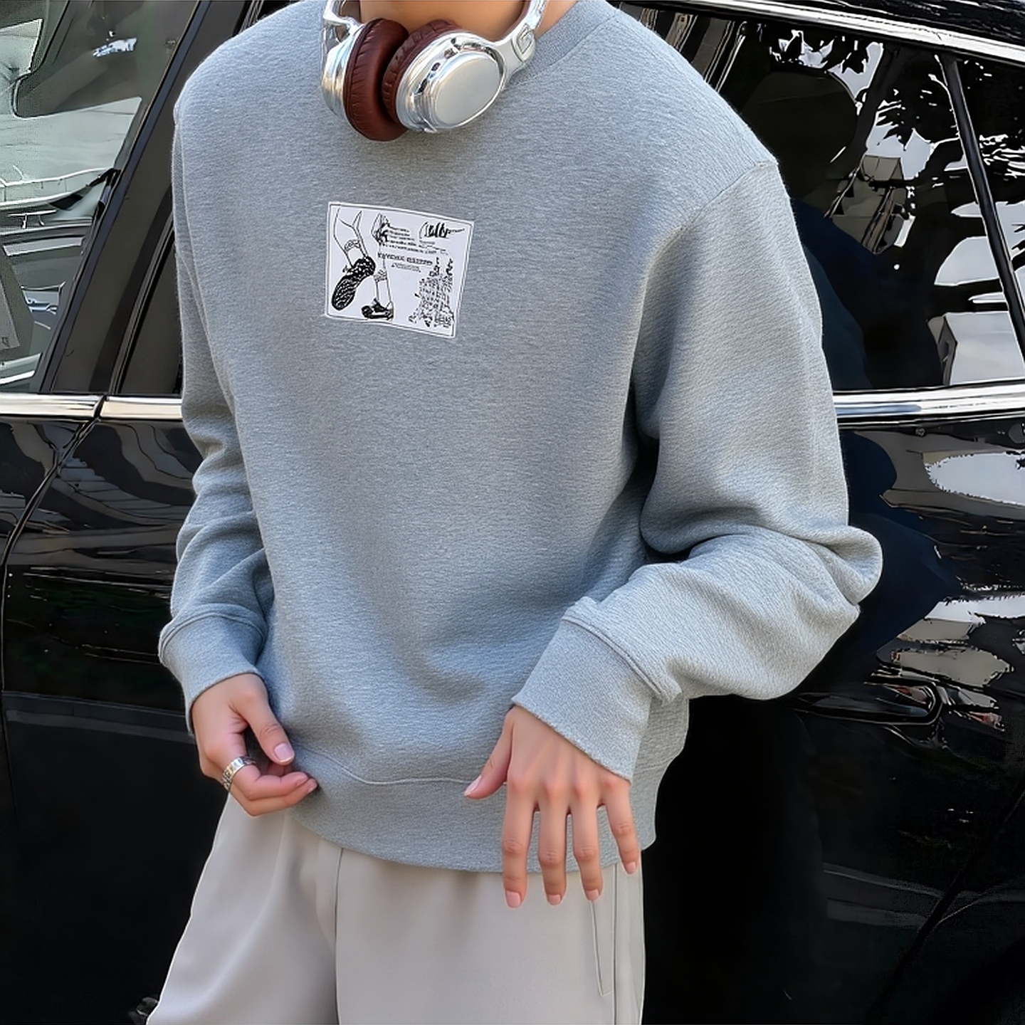 耐克官方正品灰色加绒卫衣男外套