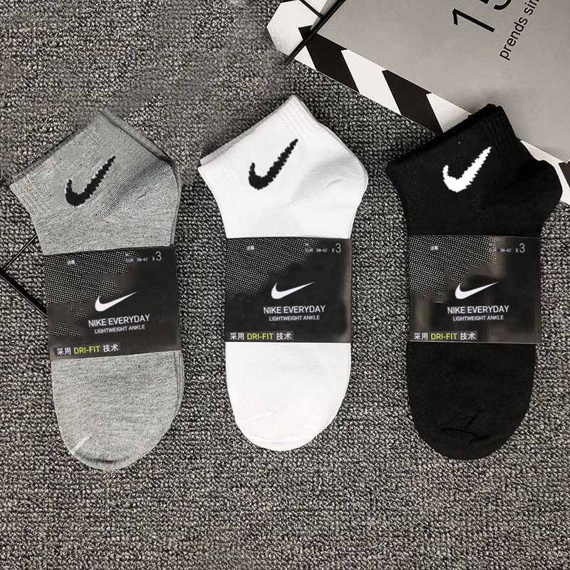 薄款运动袜Nike耐克袜子正品中筒袜跑步训练袜针织袜三色男女短袜
