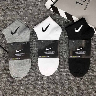 薄款运动袜Nike耐克袜子正品中筒袜跑步训练袜针织袜三色男女短袜