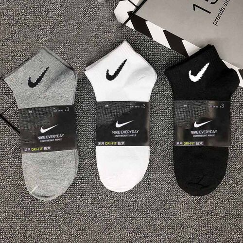 薄款运动袜Nike耐克袜子正品中筒袜跑步训练袜针织袜三色男女短袜
