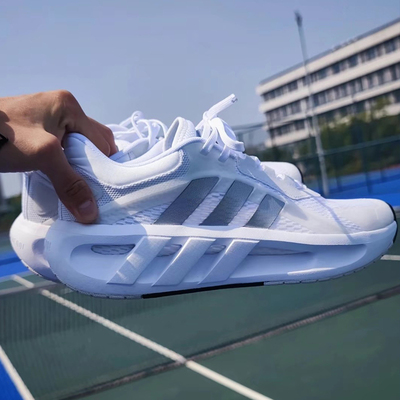 阿迪达斯跑步鞋男夏季新款网面运动鞋缓震白色清风Climacool男鞋