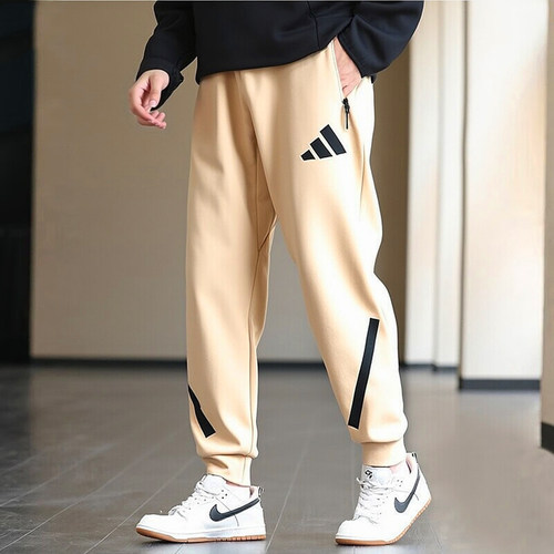 阿迪达斯裤子男春季新款复古长裤篮球休闲卫裤美式针织收口运动裤