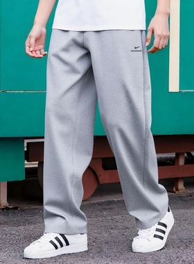 Nike耐克裤子灰色加绒长裤厚款直筒长裤冬季新款男裤运动裤IM6334