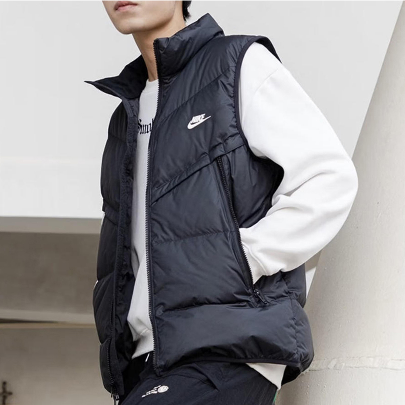 Nike耐克男装羽绒服新款户外休闲运动服防风御寒羽绒马甲保暖外套