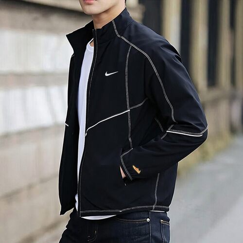 Nike耐克春季新款外套男子薄款上衣速干运动装跑步立领夹克训练服