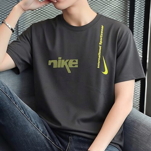 Nike耐克夏季新款纯棉短袖印花男士T恤宽松运动上衣健身训练半袖