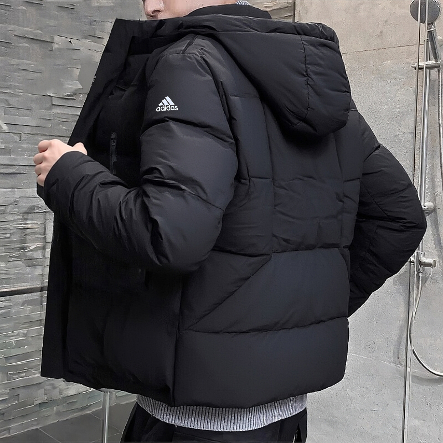 阿迪达斯羽绒服男冬季新款正品连帽加厚保暖运动外套男士防风棉袄