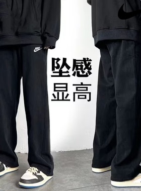 Nike耐克男裤针织长裤秋季新款运动裤纯棉直筒宽松休闲裤子FQ4333