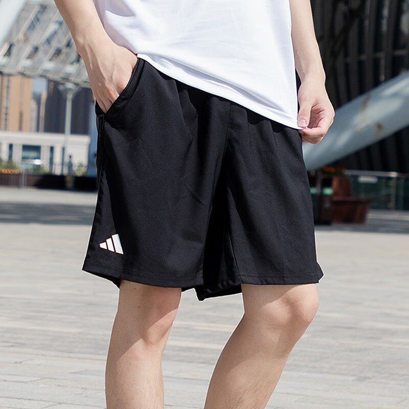 阿迪达斯运动短裤男夏季新款透气梭织跑步健身速干五分裤HR8725