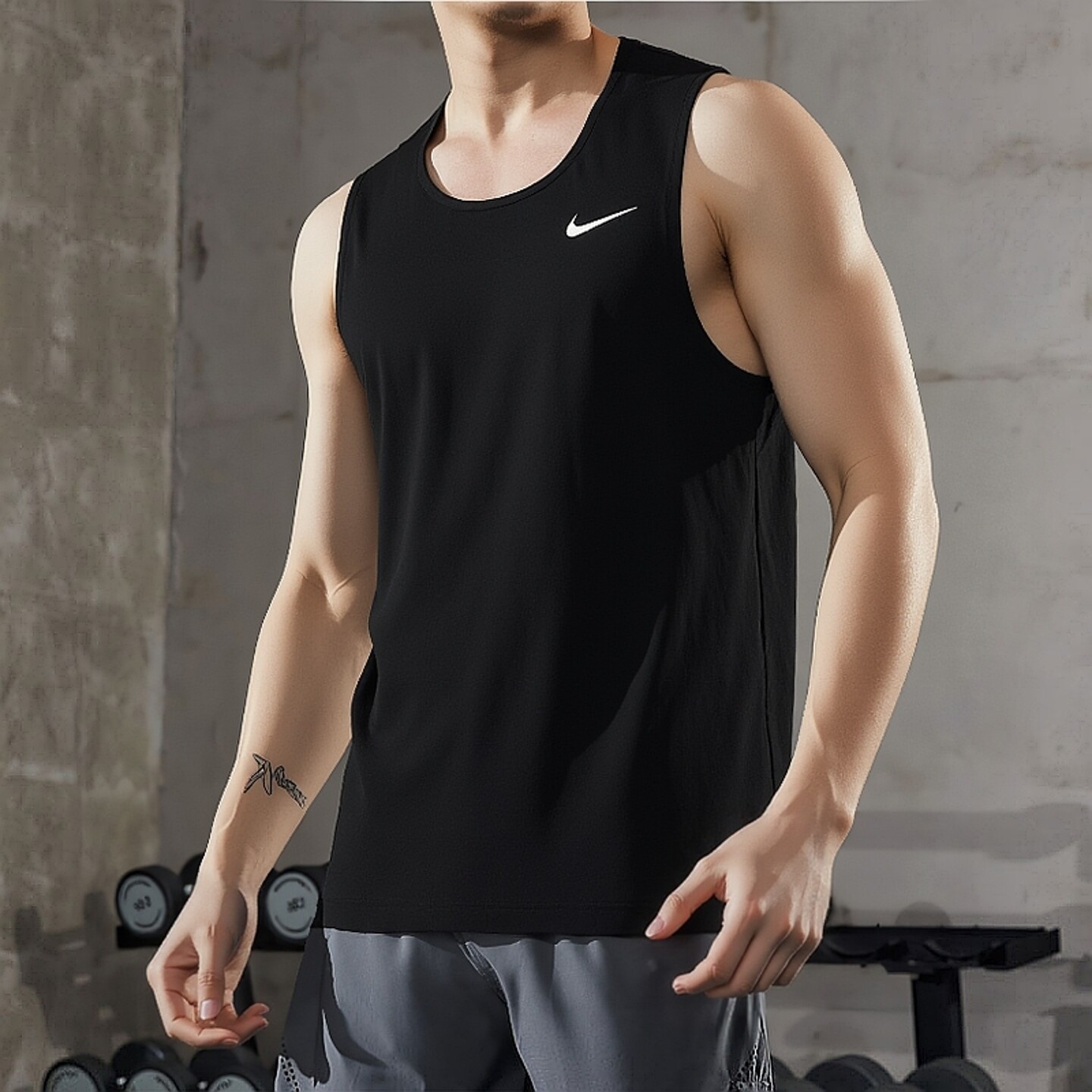 Nike耐克正品冰丝背心男士新款跑步运动T恤紧身薄上衣健身训练服