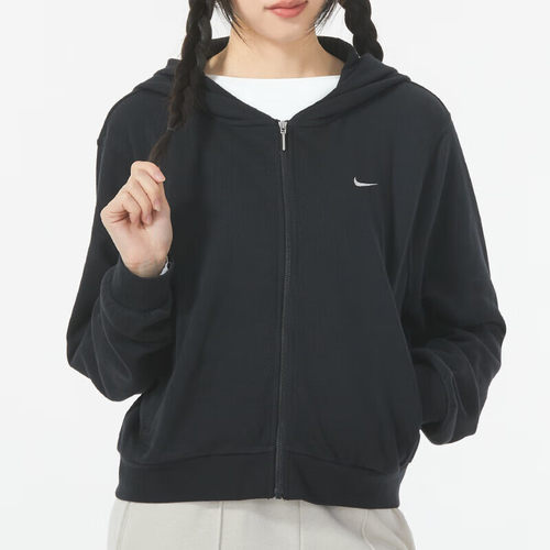 黑色连帽衫耐克女装Nike正品时尚潮宽松休闲运动外套夹克服FN2420