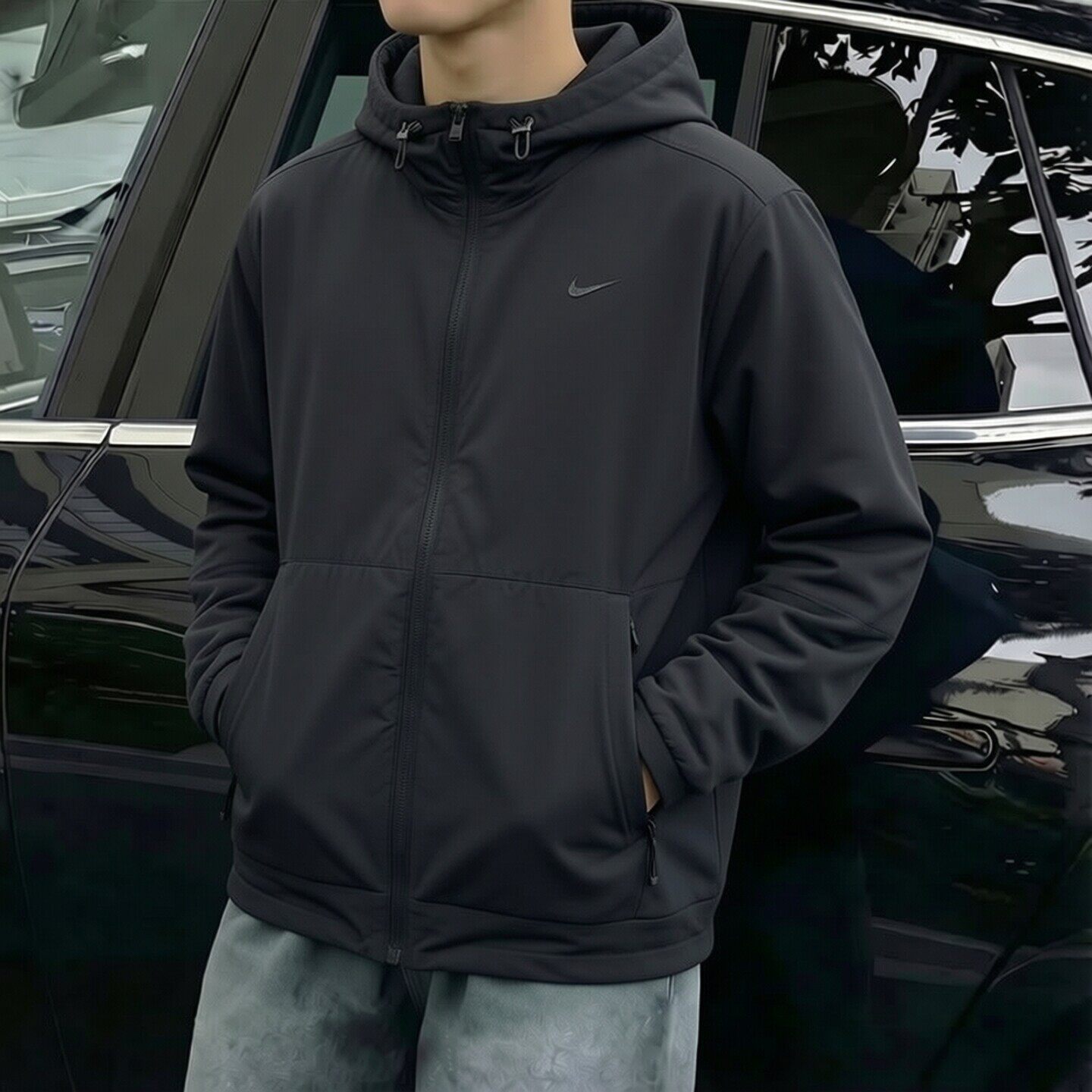 冬季新款棉服Nike耐克正品防风保暖外套连帽运动夹克厚款男子上衣