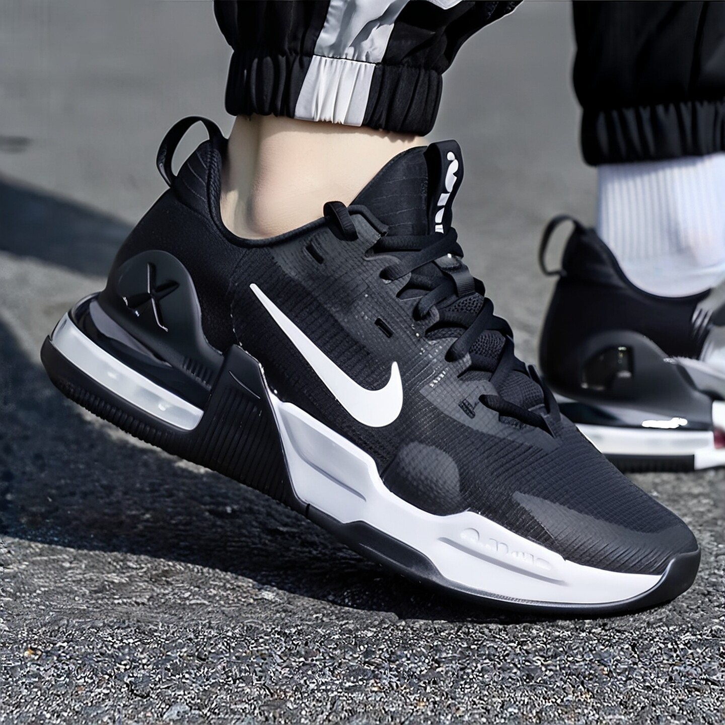 NIKE耐克男鞋AIR MAX气垫鞋新款网面透气运动鞋休闲鞋黑白跑步鞋