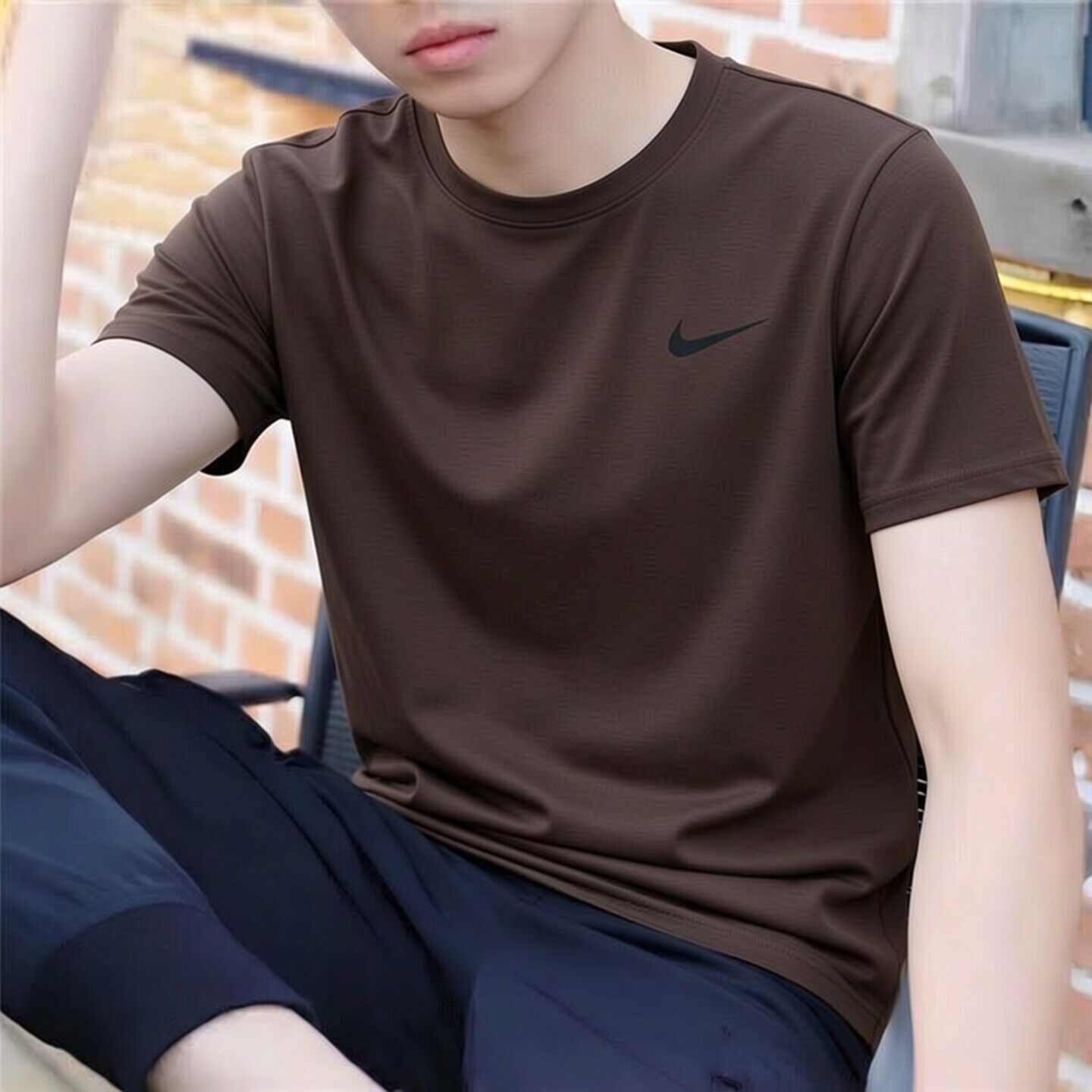 Nike耐克冰丝短袖2026年新款速干运动装男子健身T恤梭织防晒上衣
