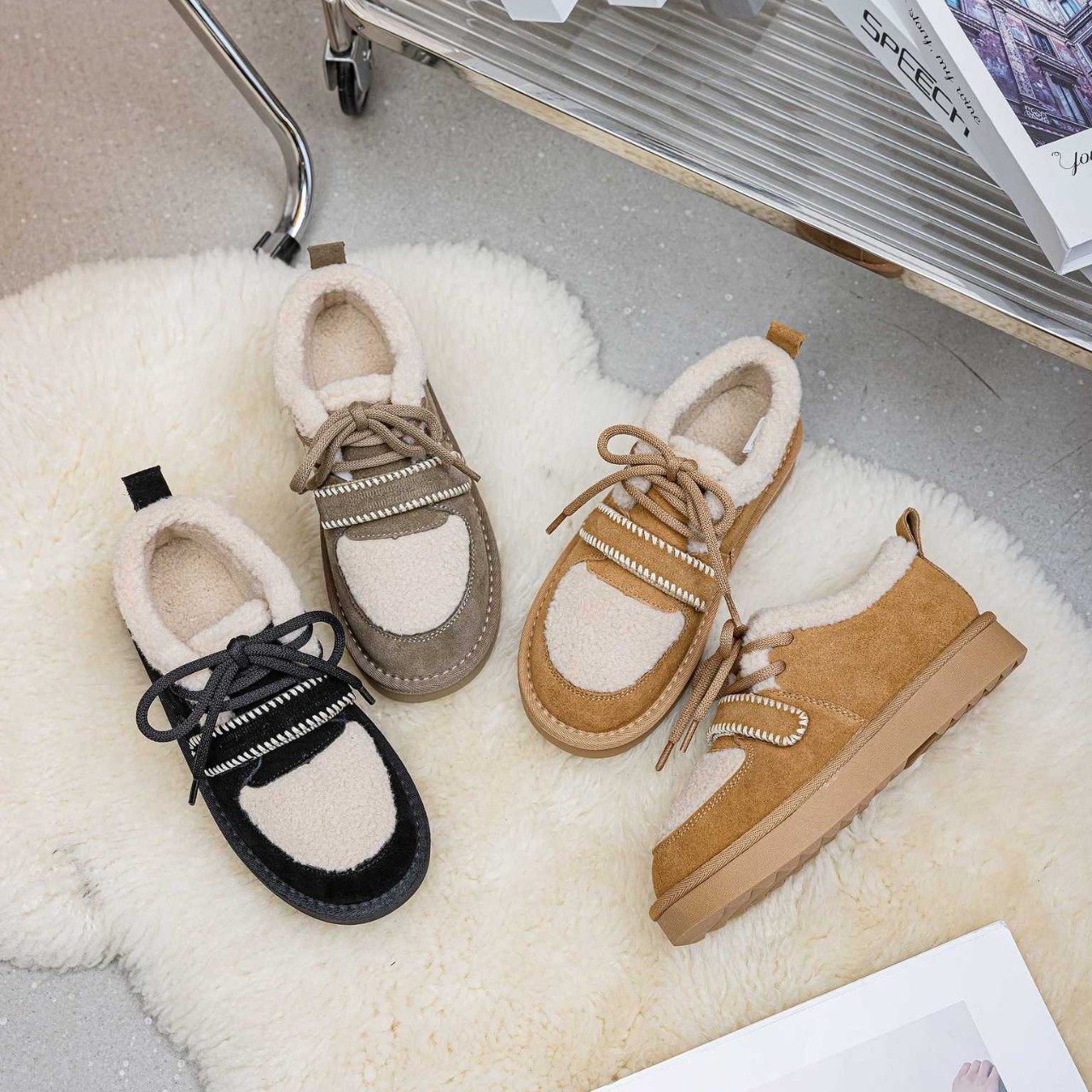 雪地靴女棉鞋2025秋冬新款软底加绒加厚女棉鞋保暖毛毛鞋平底短靴,女鞋,时尚雪地靴,淘宝优惠券,粉丝福利购,淘宝优惠卷