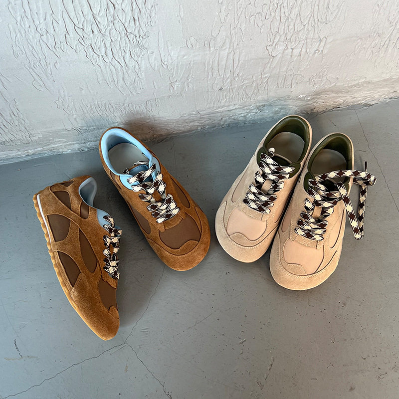 羊皮德训鞋女2026春季新款真皮歪头百搭单鞋阿甘鞋休闲平底运动鞋,女鞋,时尚休闲鞋,淘宝优惠券,粉丝福利购,淘宝优惠卷