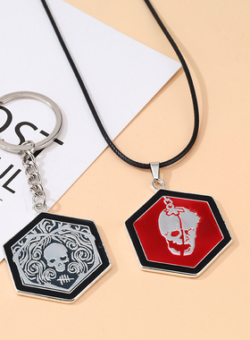 游戏Dead by Daylight黎明杀机周边挂件双面骷髅头项链钥匙扣男