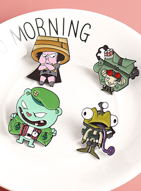 欢乐树的朋友们周边Happy Tree Friends动物猪熊老鼠变色龙徽章