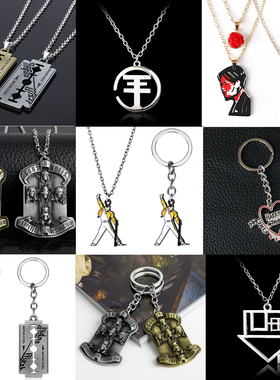 欧美流行摇滚乐队周边潮流项链