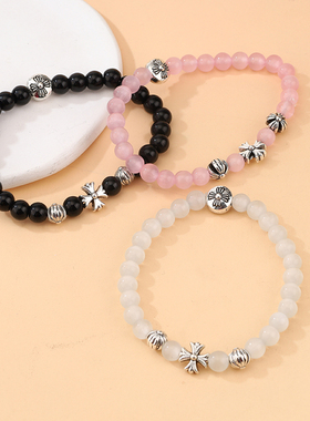 十字架串珠手链闺蜜情侣手串手饰