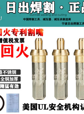 日出抗回火割嘴G01-30/100割咀氧气乙炔割枪煤气丙烷梅花配件氧割