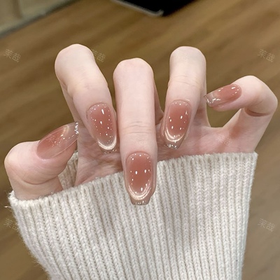 手工穿戴甲时尚经典猫眼纯欲美甲