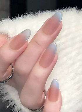 手工穿戴甲显白高级猫眼磨砂美甲
