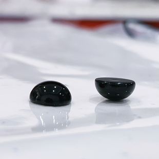 【纯黑】半球玻璃眼睛 狗眼睛配件玩偶平底眼珠动物公仔DIY材料